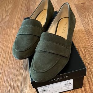 Talbots womens Deep Olive Green RYAN KEEPER flats 10M-